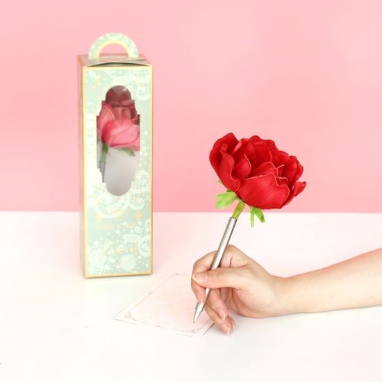 브라이트레드 러블리 아네모네 플라워펜 - bright red anemone flower pen