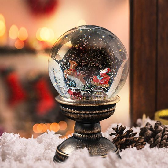 [도토로] LED 스노우볼 오르골 무드등(산타와루돌프)