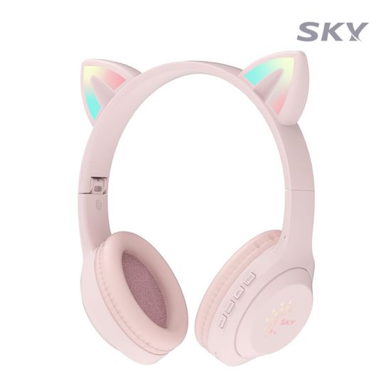 스카이 핏 키티 LED 어린이 청력보호 블루투스 헤드셋