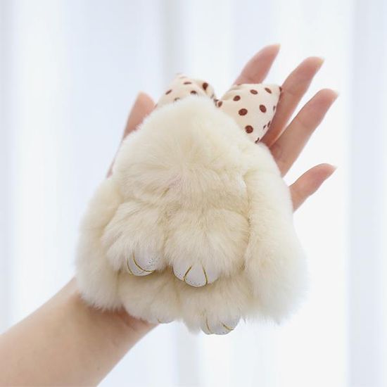 101도 리얼 토끼털 인형 키링 열쇠고리 가방악세사리