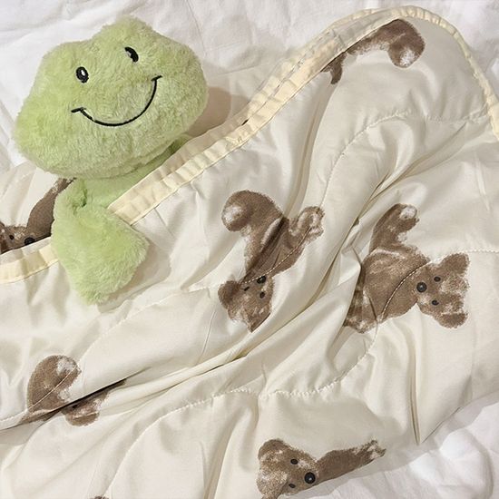 메시마 캠퍼스 곰돌이 보들보들 가벼운 이불 담요