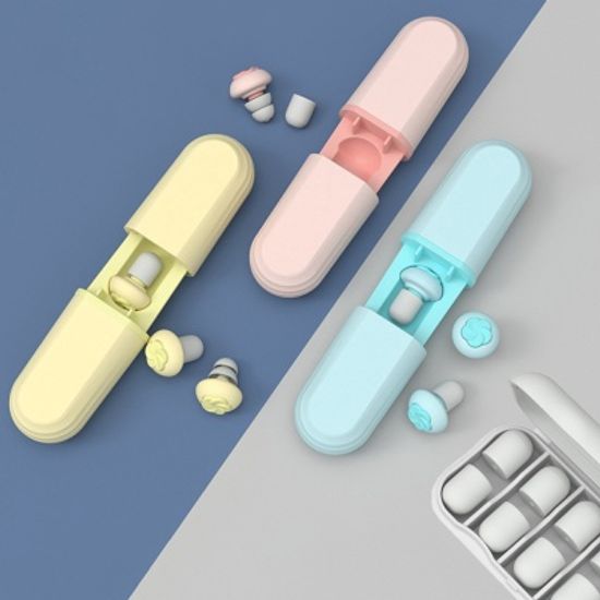 플라워 3단 소음방지 이어플러그 귀마개 교체용 10개