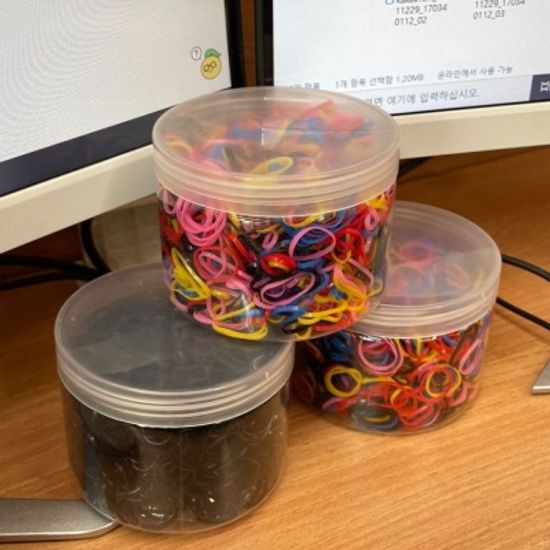 대용량 머리고무줄 미니 고무밴드 컬러믹스(W9D6B6E)