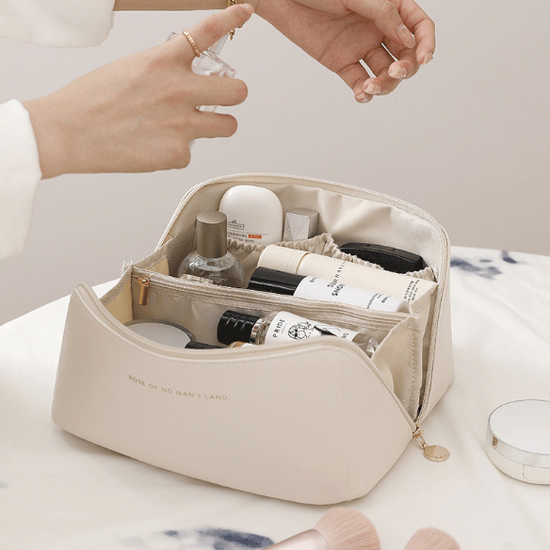 [괴물수납력!] 대용량 고급 가죽 파우치