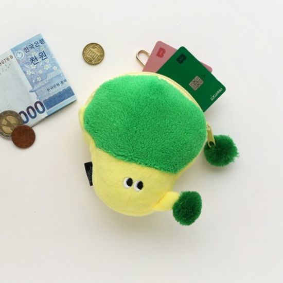 핑크풋 브로콜리 동전지갑