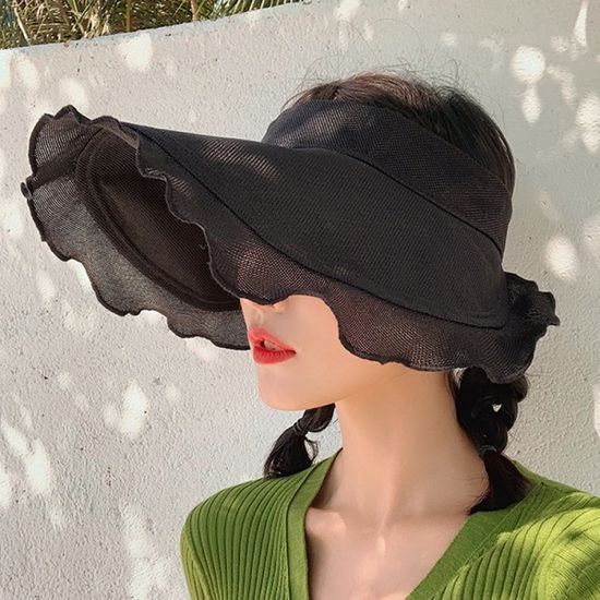 B-107 프릴 돌돌이 썬캡 /버킷햇/벙거지/ 썬캡/비니