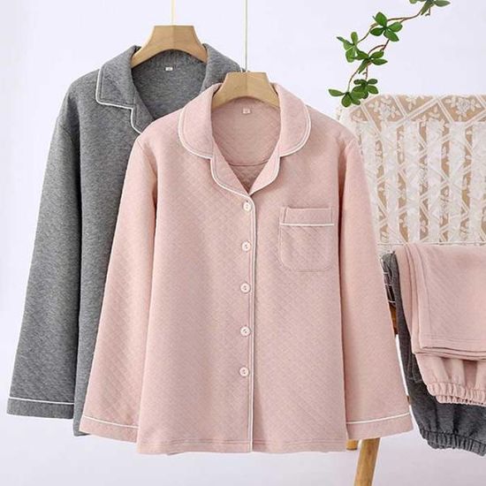 WINTER 남여 순면 누빔 긴팔 잠옷 CH370