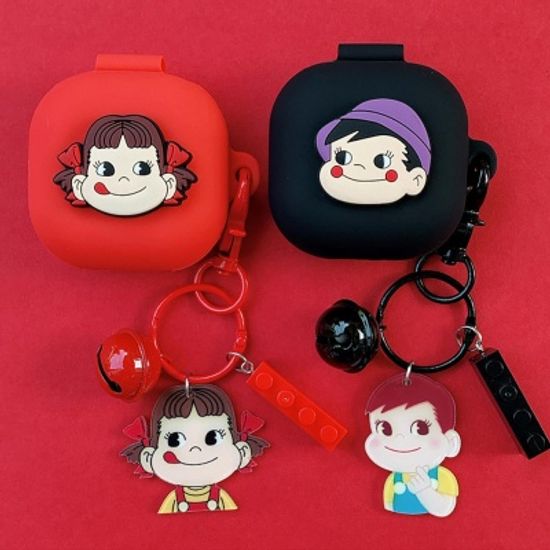 갤럭시 버즈 라이브/프로 커플 실리콘 케이스/키링SET