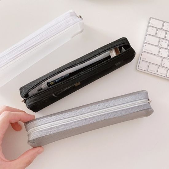 유어데일리 펜슬케이스 심플 메쉬 투명 망사 필통