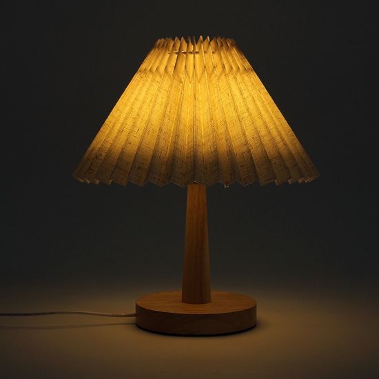 포무드 밝기조절 테이블 스탠드 플리츠 베드 램프