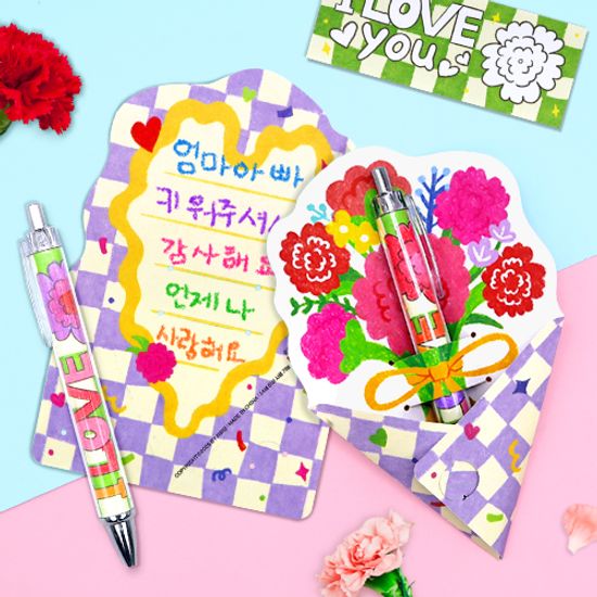 땡큐 카네이션 볼펜