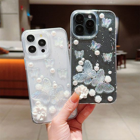 아이폰 귀여운 에폭시 입체 파츠 데코덴 투명 케이스