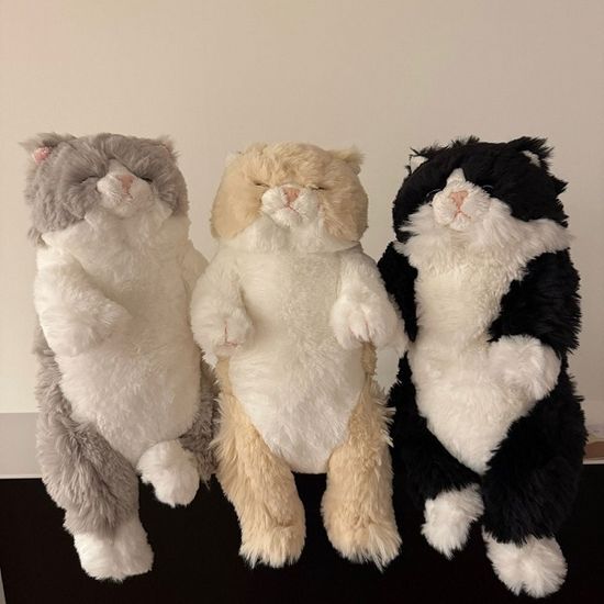 무릎인형 미니 잠자는 쓰야쓰야 고양이 CR 애착 인형