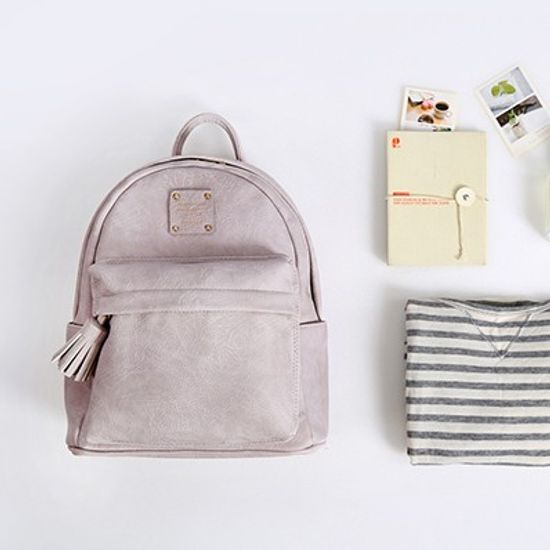 NUEVO CUTE OFFICE LEATHER BACKPACK 큐트 레더 백팩