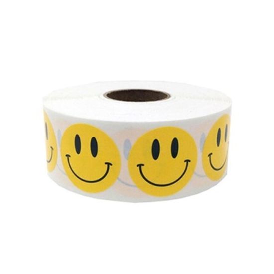 25mm Smile Roll Sticker 옐로우코인스마일롤스티커