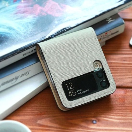 갤럭시Z플립3 가죽케이스 지플립3 힌지보호 사피아노