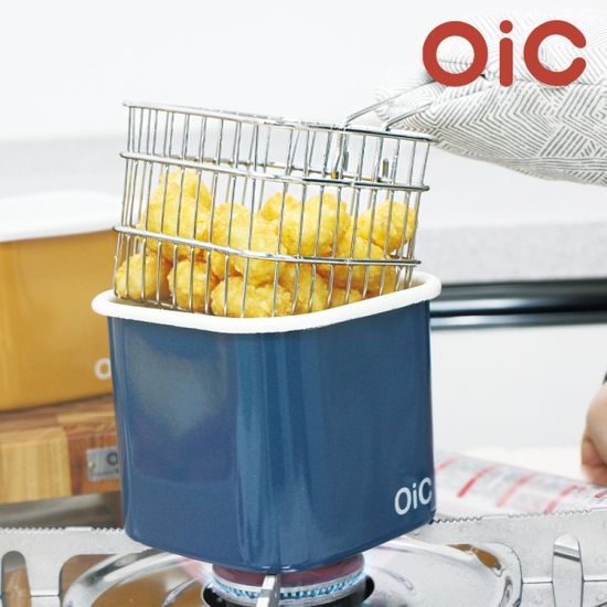OIC 뚜아 법랑 캐니스터 인덕션IH 1.5L+튀김망 세트