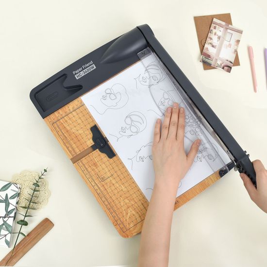 현대오피스 작두형 재단기 HC-3400W 34매 반달형칼날