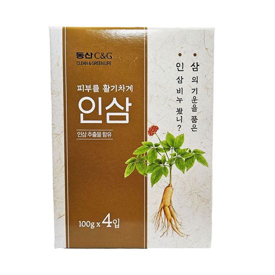 동산씨앤지 인삼 비누 세수 세안 90g 4개입(WC10F63)