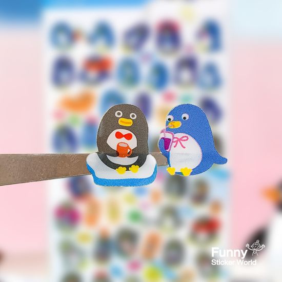 퍼니스티커 C520 펭귄 쥬스 에폭시 라이프스타일