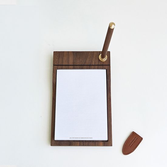 월넛 메모패드 트레이&무한연필 세트