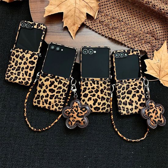 갤럭시z플립 7 6 5 호피 맥세이프 호환 스트랩 케이스