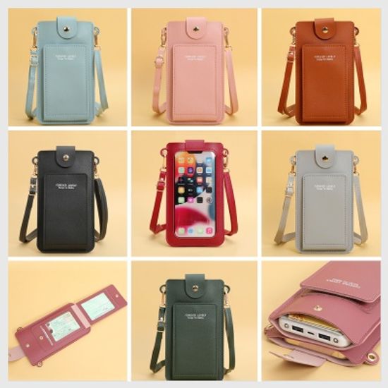 터치스크린 핸드폰 가방 크로스 미니 백 지갑 파우치