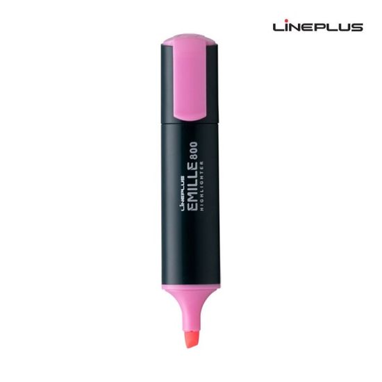 라인플러스 에밀 타원 형광펜(12개입)1다스(분홍색)[W