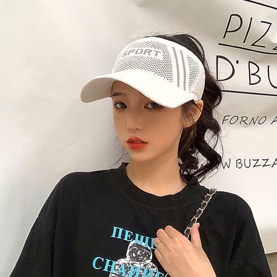 밴드형 스포츠 썬캡(화이트)