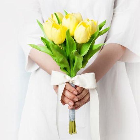 셀프 웨딩 블룸 튤립 조화 부케