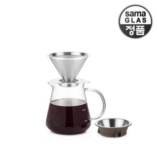 사마글라스 스텐 핸드드립 커피세트 600ml FT009
