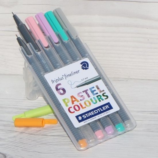 삼각 수성펜..스테들러 화인라이너 6색 Pastel SB6CS1