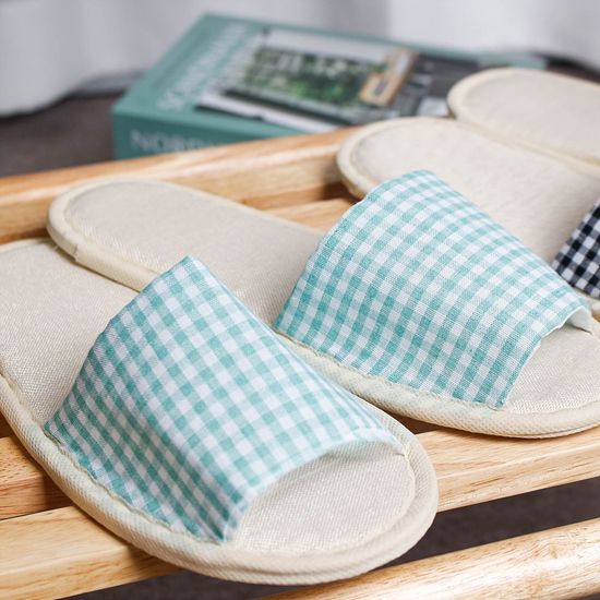 체크 실내 슬리퍼 사무실 거실 병원 실내화(WDA22D0)