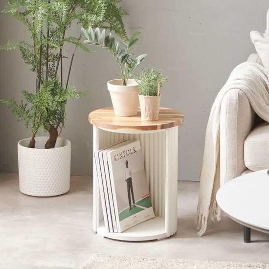 아도라퍼니처 사이드테이블 원목 템바보드 협탁 350