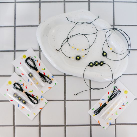 데이지 실팔찌 DIY 팔찌 발찌 만들기 키트 비즈 재료