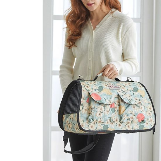 반려동물 강아지 고양이 이동식 가방 Lily sky blue