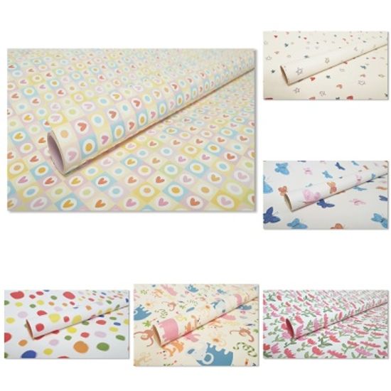 홀마크 패턴 디자인 포장지 6종-1 (10개팩)