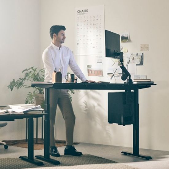 루나랩 듀얼모터 전동 높이조절 책상 1500 (택배발송)