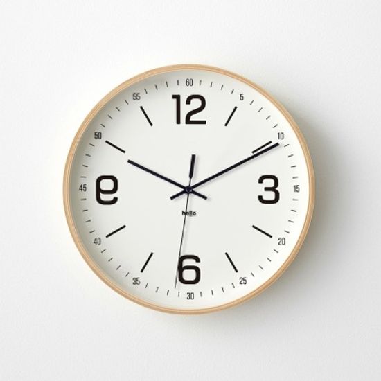 자작나무 내추럴 빅넘버 무소음 인테리어 벽시계