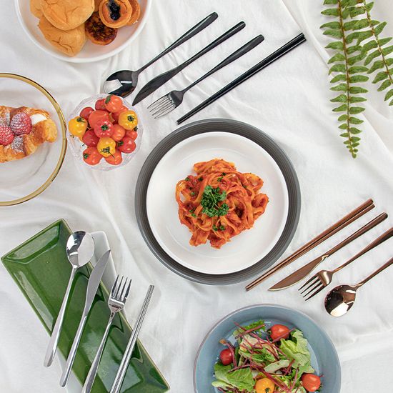 감성 커트러리 스텐 숟가락 젓가락 식기 세트