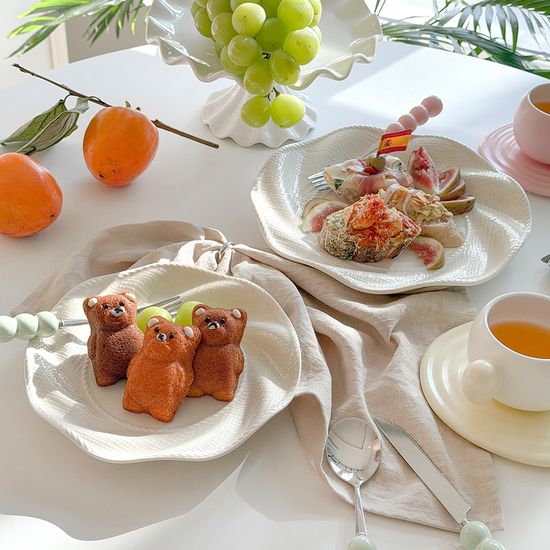 [2P세트] 플로라 트위스트 플레이트 세트(S+L)