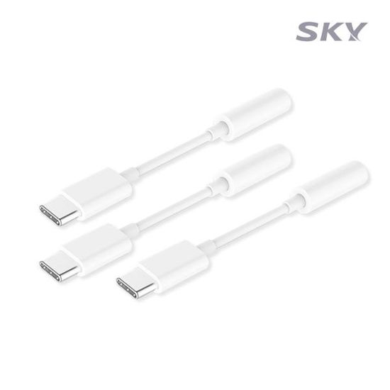 [3개입]스카이 USB-C타입 to 3.5mm AUX 젠더 DAC내장