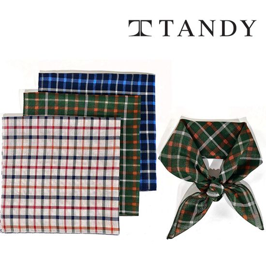[탠디] TANDY 손수건 체스넛체크 스카프