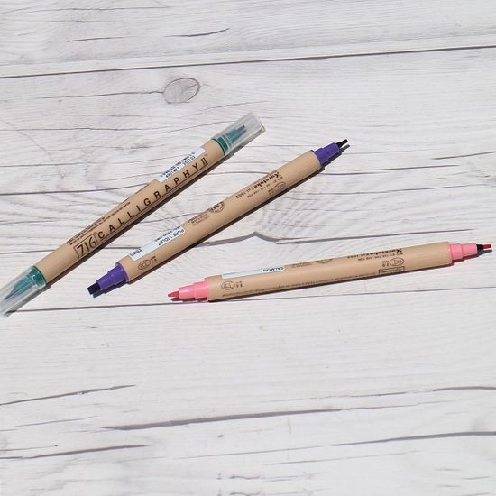 쿠레타케 지그 2/3.5mm 트윈 캘리그라피펜Ⅱ 6색 F124