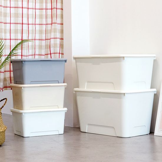 탑백 대형 리빙박스 72L 2P 대용량 옷 정리함(네임텍)