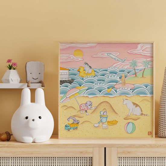 모래놀이, 루씨쏜 작가 그림