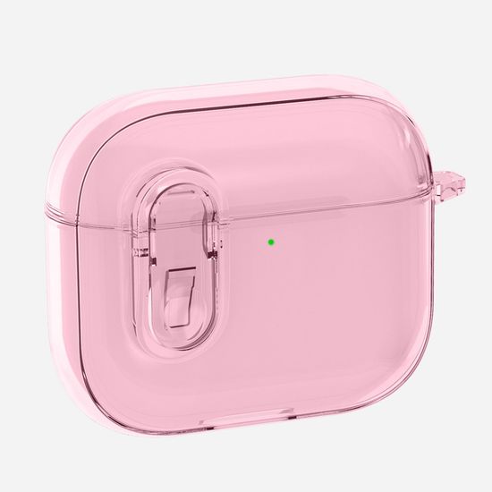 에어팟4 심플 클리어 투명 잠금 버튼 실리콘 케이스