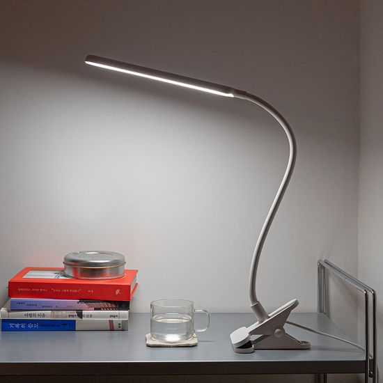 아이린 10단 밝기 슬림 집게 LED 스탠드,화이트
