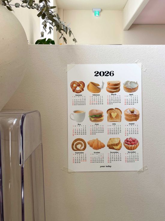 2026 귀여운 빵 달력