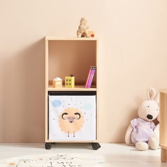 마셀 고무나무 오픈 이동식 책장 2단 2칸 (착불)